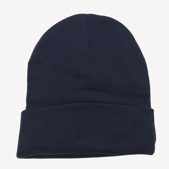 Yea.Nice Legend Knit Midnight Navy Blue Folded Beanie Winter Wear Warm Snow Ski - Picture 2 of 3
